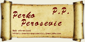 Perko Perošević vizit kartica